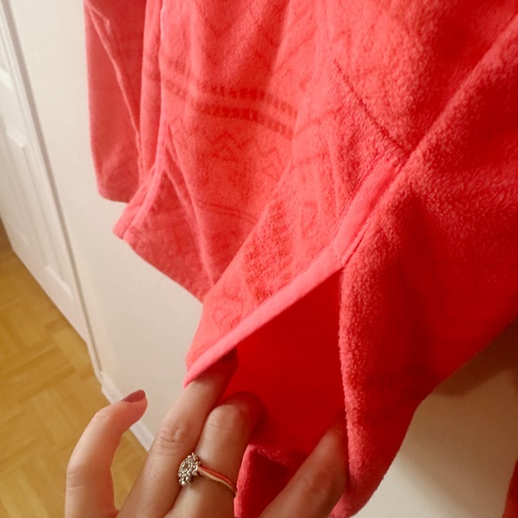 Roxy Cascade Fleece Neon Grapefruit half zip ski - Picture 8 of 10